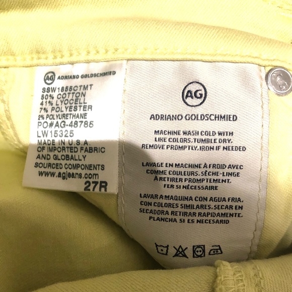 NWT AG Jeans Prima Ankle Citrus Jeans - Picture 12 of 14